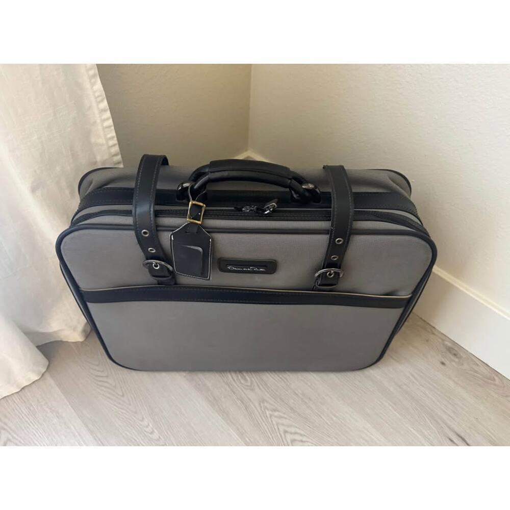 Oscar de la Renta Vintage 80s Travel Luggage Briefcase - Picture 2 of 10
